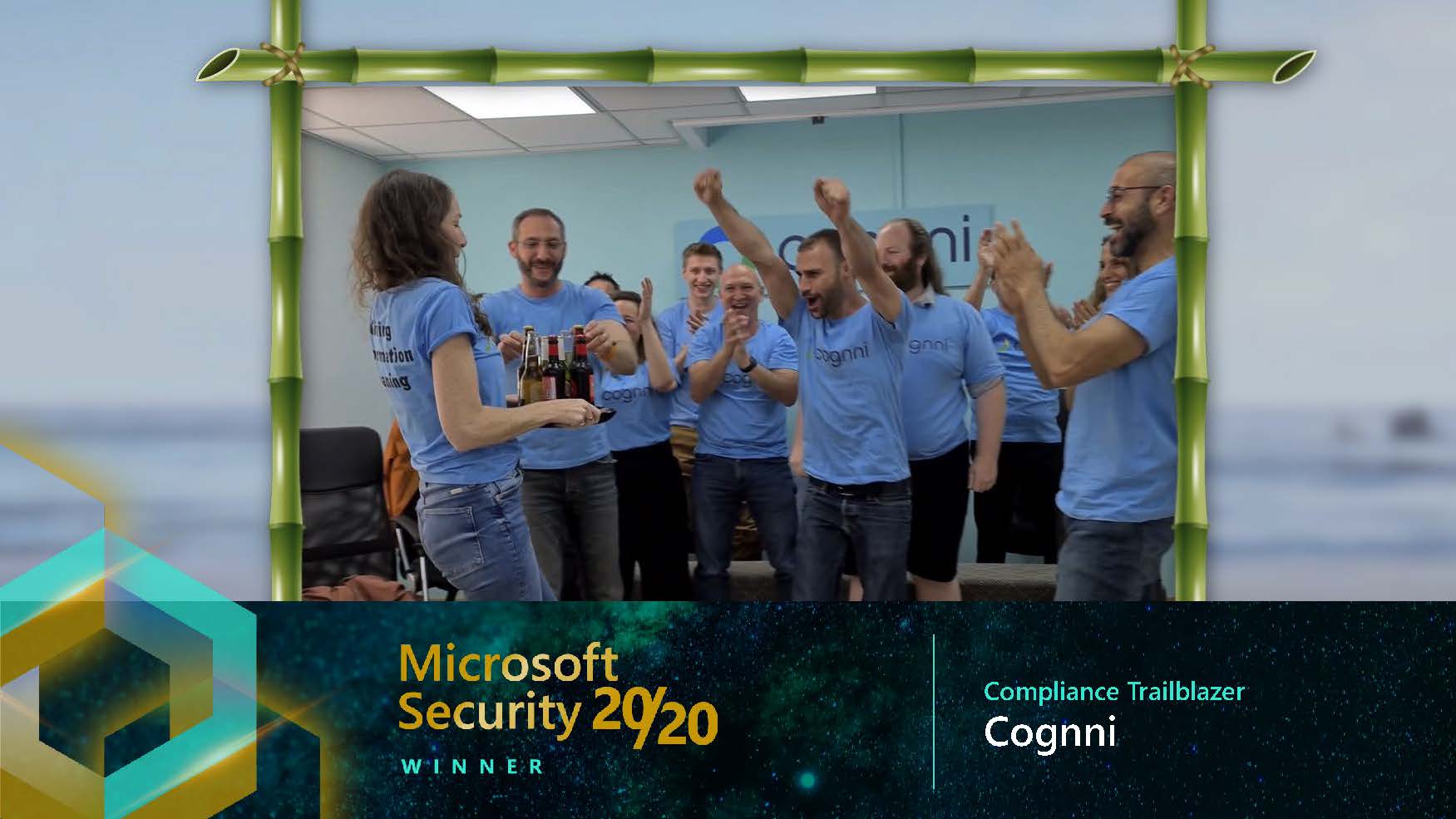 Cognni wins Microsoft Security 20/20 award, becoming winner of Compliance Trailblazer
