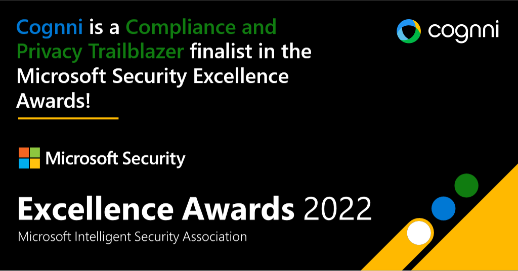 Cognni is nominated by MISA for the Microsoft Security Excellence Award 2022 in the category of Compliance and Privacy Trailblazer
